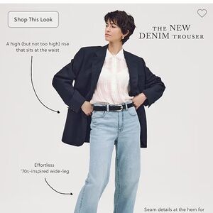 J Crew New high-rise denim trouser jean